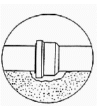 Hub hole for hub and spigot pipe
